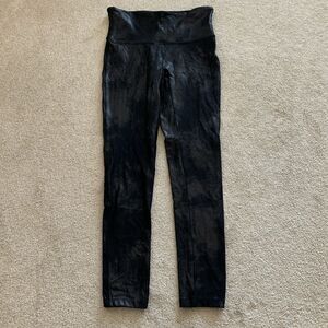 Spanx Faux Leather‎ Leggings Women's Sz M Black Style 2437